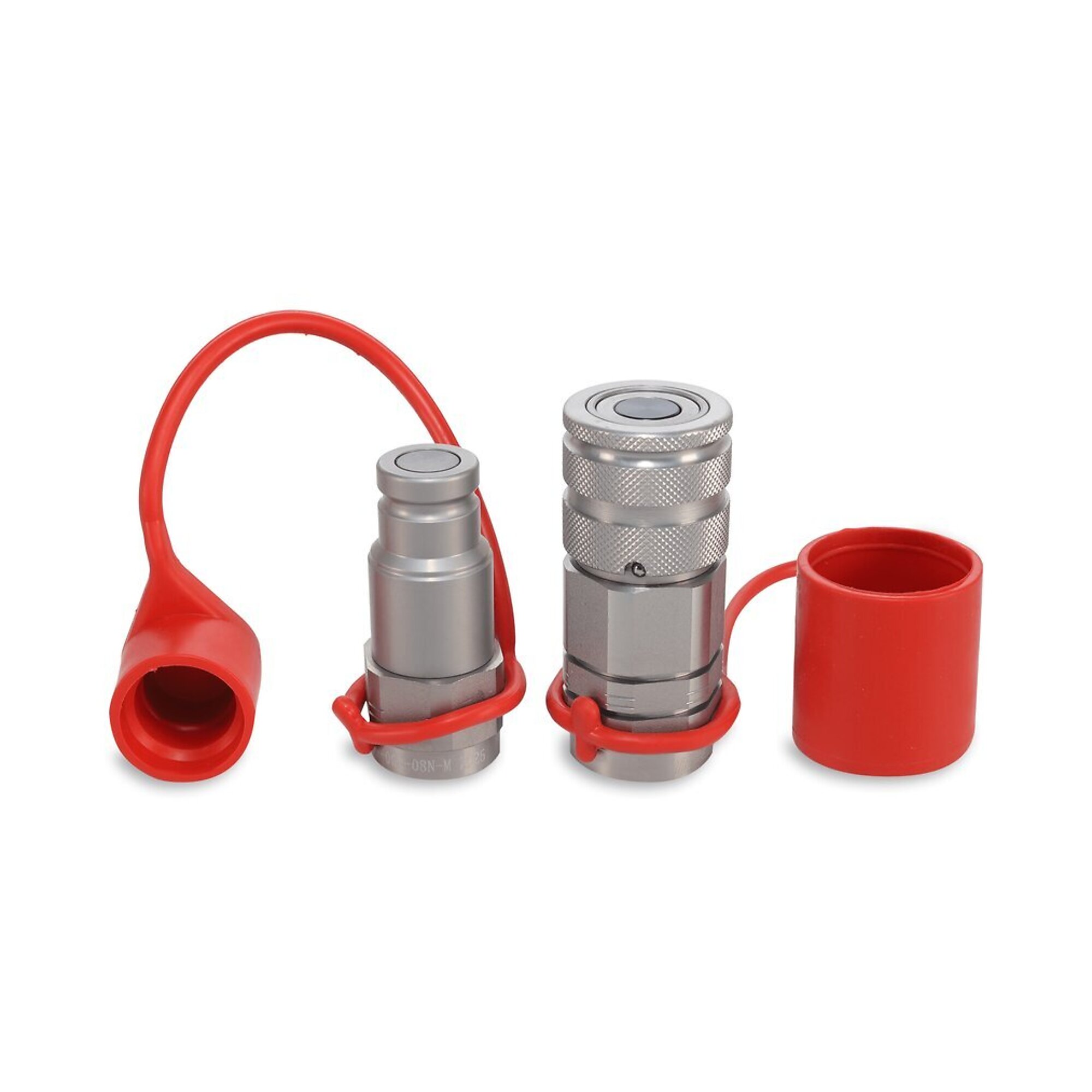 Magister 3/8? Flat Face Hydraulic Quick Couplers Set - 1/2? NPT Port